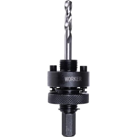 Adaptador para Serra Copo 1-2 32 a 200mm com Broca Piloto Aço Carbono Worker
