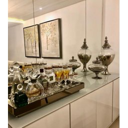 Bandeja Espelho Bronze Grande Luxo Sala Cozinha Bar Decoração 60x35 - 3