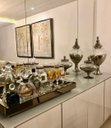 Ver imagem 3 de Bandeja Espelho Bronze Grande Luxo Sala Cozinha Bar Decoração 60x25