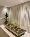 Ver imagem 6 de Bandeja Espelho Bronze Grande Luxo Sala Cozinha Bar Decoração 60x25