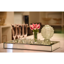 Ver imagem 3 de Bandeja Grande Prata Espelhada Decoração Luxo 60x30