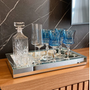 Ver imagem 1 de Bandeja Espelho Prata Decoração Luxo 40x30