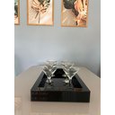 Ver imagem 5 de Bandeja de Vidro Preto Decoração Sala Taças Bar