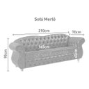 Ver imagem 3 de Namoradeira Merlô Chest 3 Lug Courano:Marrom Pinhão