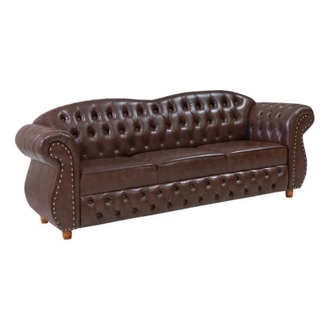Namoradeira Merlô Chest 3 Lug Courano:Marrom Pinhão