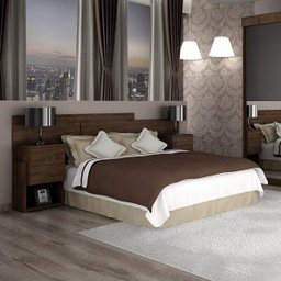 Cabeceira Casal Extensível com 4 Gavetas 141 Móveis Valverde:Canion - 2