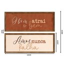 Ver imagem 4 de Dupla de Quadros Decoração Frases Amor Hall de Entrada Sala