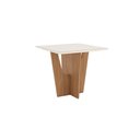 Ver imagem 2 de Mesa de Jantar Vertice 90 C/ Vidro Nature/off White - Henn
