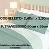 Kit cobreleito matelado cama padrão 3 peças dupla face estampado verde esmeralda - 2