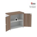 Ver mais imagens de Armário Baixo para Escritório PE40 com 2 Portas Pivotantes Cinza/Branco/Walnut