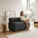 Ver imagem 3 de Sofá Namoradeira e KIT2 Poltronas Decorativa para Sala Nara Suede D03 - D'Rossi