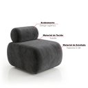 Ver imagem 5 de Sofá Namoradeira e KIT2 Poltronas Decorativa para Sala Nara Suede D03 - D'Rossi
