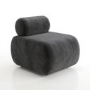 Ver mais imagens de Sofá Namoradeira e KIT2 Poltronas Decorativa para Sala Nara Suede D03 - D'Rossi