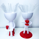 Ver imagem 3 de Kit Decorativo Cantinho do Café - Robert Plant Xícara Flutuante e Letreiro - Branco com Vermelho