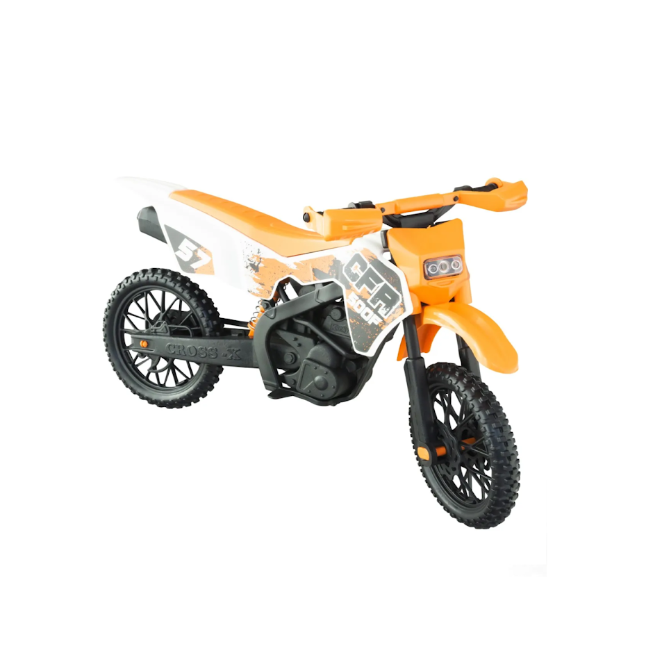 Moto Cross de Brinquedo Grande Mega Realista Trilha Laranja - 2