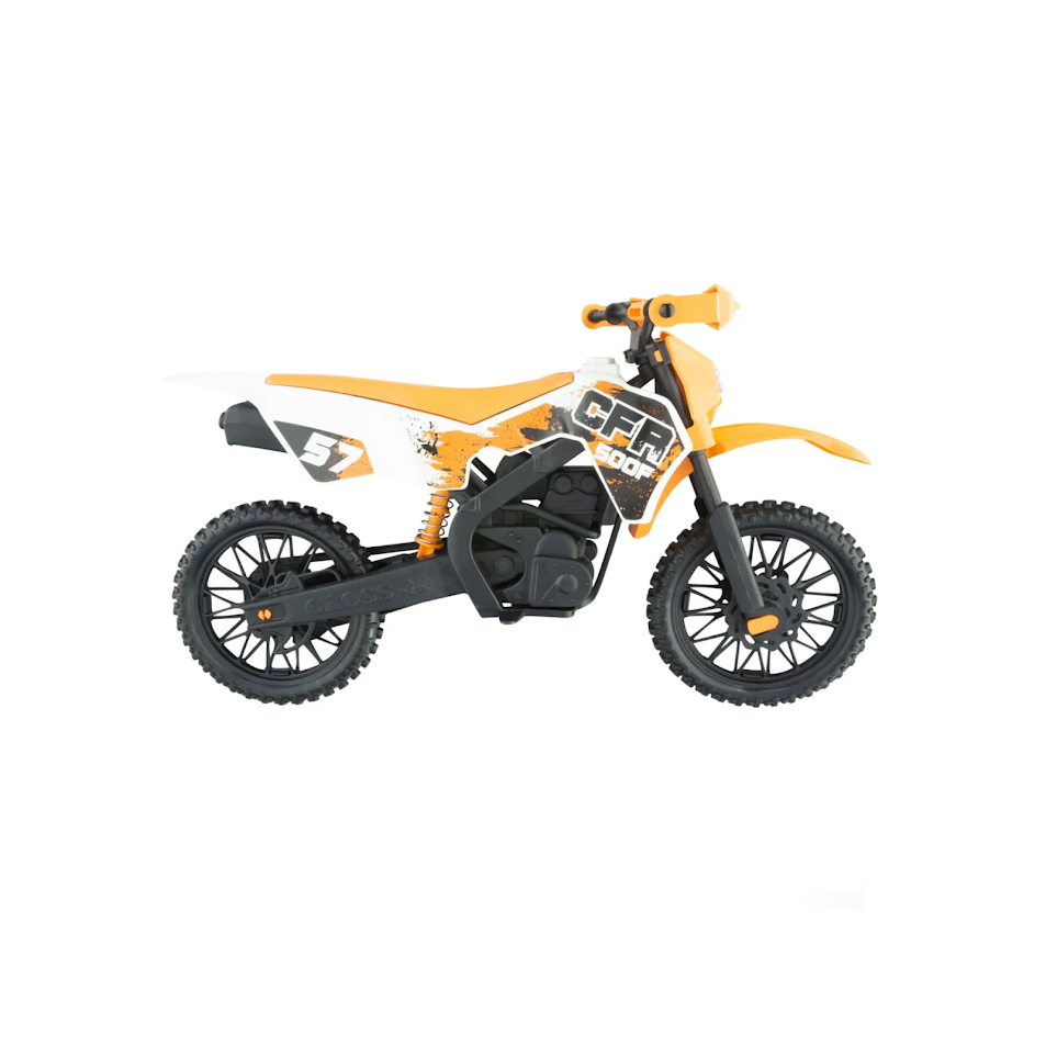 Moto Cross de Brinquedo Grande Mega Realista Trilha Laranja - 3