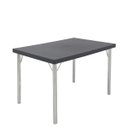 Ver imagem 1 de Mesa Tramontina 119 X 79 Cm Beta em Polipropileno Grafite com Base em Alumínio Polido