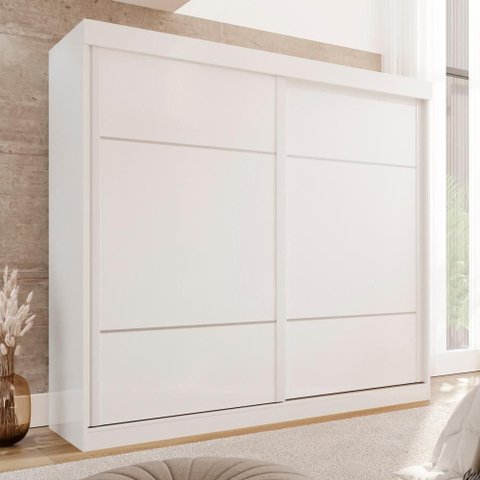 Guarda-roupa Casal 2 Portas de Correr 6 Gavetas Fortaleza - Mais Móvei Neve