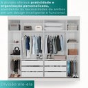 Ver imagem 4 de Guarda-roupa Casal 2 Portas de Correr 6 Gavetas Fortaleza - Mais Móvei Neve