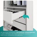 Ver imagem 6 de Guarda-roupa Casal 2 Portas de Correr 6 Gavetas Fortaleza - Mais Móvei Neve