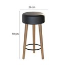 Ver imagem 4 de Kit 03 Bancos Banqueta Baixa Paris Corano Preto Salaone