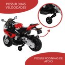 Ver imagem 6 de Mini Moto Elétrica Infantil Importway BMW S1000 RR Vermelha e Branco com Rodinhas