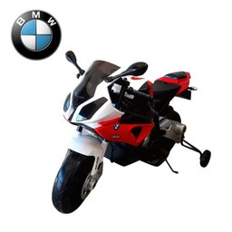 Mini Moto Elétrica Infantil Importway BMW S1000 RR Vermelha e Branco com Rodinhas - 3