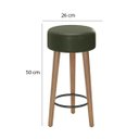 Ver imagem 4 de Kit 02 Bancos Banqueta Baixa Paris Corano Verde Salaone