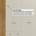 Ver imagem 6 de Quarto de Bebê Guarda-Roupa 4 Portas e Cômoda 4 Gavetas Levy 100% MDF Espresso Móveis