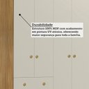 Ver imagem 6 de Quarto de Bebê Guarda-Roupa 4 Portas e Cômoda 4 Gavetas Levy 100% MDF Espresso Móveis
