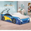 Ver imagem 1 de Cama Carro Menino Azul Solteiro Com Colchão