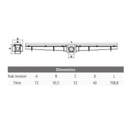 Ralo Linear Invisível Tigre 70cm - 4