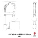 Ver imagem 2 de Misturador Monocomando Cozinha Mesa Bica Alta Gourmet 4463 Leão