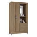 Ver imagem 1 de Guarda Roupa Solteiro Cordoba 2 Portas Castanho – Poquema