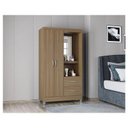 Ver imagem 4 de Guarda Roupa Solteiro Cordoba 2 Portas Castanho – Poquema