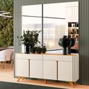Ver imagem 2 de Buffet Aros 4 Portas Base Madeira sem Espelho:off/naturalle