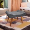 Ver imagem 1 de Puff Decorativo Lara Veludo Chumbo - Star Confort