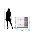Ver imagem 2 de Cômoda Sapateira Ilha Bela 01 Porta 04 Gavetas com Pés Branco Camarim Vila Rica