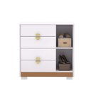 Ver imagem 3 de Cômoda Sapateira Ilha Bela 01 Porta 04 Gavetas com Pés Branco Camarim Vila Rica