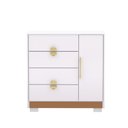 Ver imagem 4 de Cômoda Sapateira Ilha Bela 01 Porta 04 Gavetas com Pés Branco Camarim Vila Rica