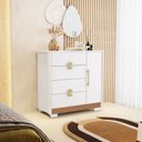 Ver imagem 1 de Cômoda Sapateira Ilha Bela 01 Porta 04 Gavetas com Pés Branco Camarim Vila Rica