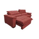 Ver imagem 7 de Sofá Retrátil e Reclinável 2,32M com Molas Ensacadas Cama Inbox Aconchego Tecido Suede Vermelho
