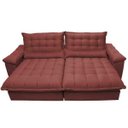 Ver imagem 5 de Sofá Retrátil e Reclinável 2,32M com Molas Ensacadas Cama Inbox Aconchego Tecido Suede Vermelho