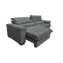 Ver imagem 7 de Sofá Retrátil e Reclinável 2,52m com Molas Ensacadas Cama Inbox Aconchego Tecido Suede Cinza