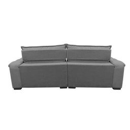 Sofá Retrátil e Reclinável 2,52m com Molas Ensacadas Cama Inbox Aconchego Tecido Suede Cinza - 8