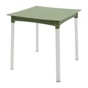 Ver imagem 1 de Mesa Diana 4 Lugares Quadrada Plástico 70cm Verde Oliva Pernas Alumínio Tramontina