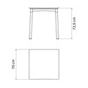 Ver imagem 4 de Mesa Diana 4 Lugares Quadrada Plástico 70cm Verde Oliva Pernas Alumínio Tramontina