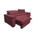 Ver imagem 7 de Sofá Retrátil e Reclinável 2,52M com Molas Ensacadas Cama Inbox Aconchego Tecido Suede Vinho