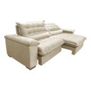 Ver imagem 7 de Sofá Retrátil e Reclinável 2,12M com Molas Ensacadas Cama Inbox Aconchego Tecido Suede Bege