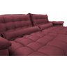 Sofá Retrátil e Reclinável 2,12M com Molas Ensacadas Cama Inbox Aconchego Tecido Suede Vinho - 4